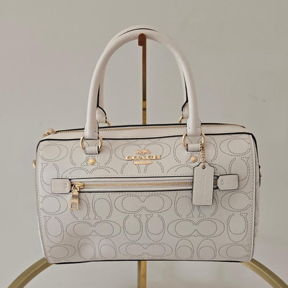 Coach Rowan Satchel/Crossbody Bag Chalk/Gold (LIKE NEW!)
